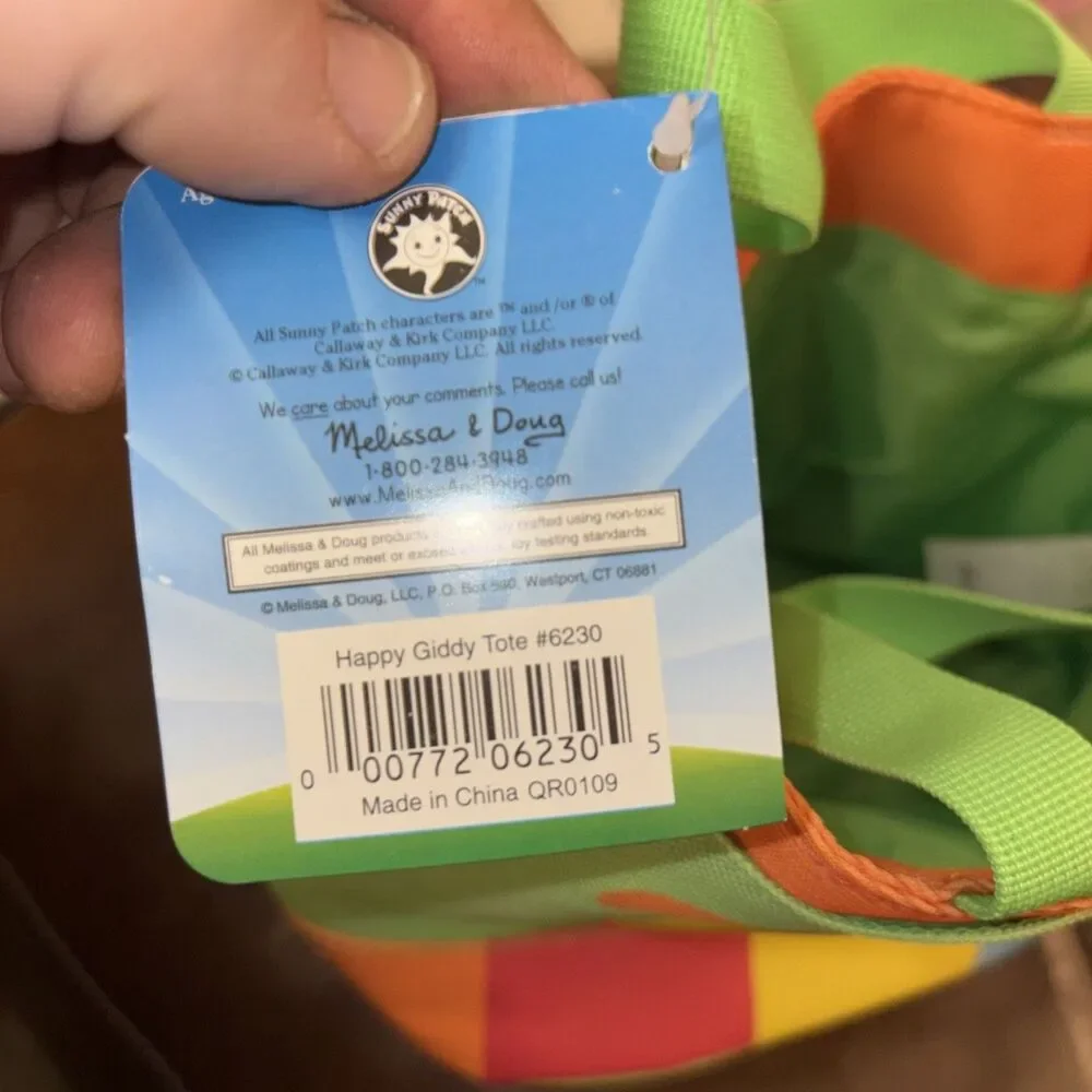 Melissa & Doug Kids Storage Tote – Bug/Frog Toy Organizer Basket – Green